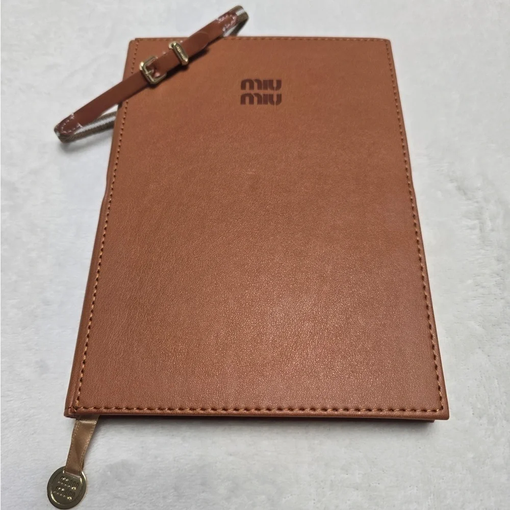 Miu Miu Brown Leather Notebook Journal